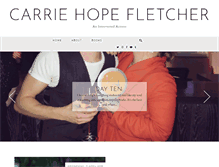 Tablet Screenshot of carriehopefletcher.com